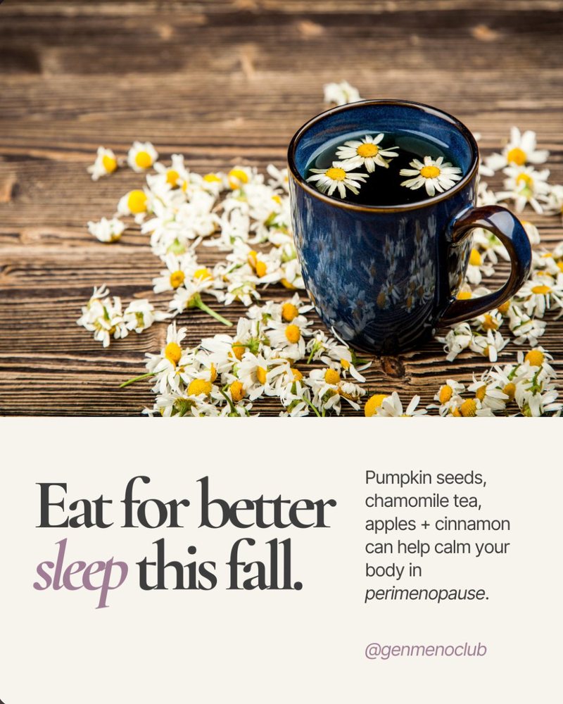 GenMeno social post: Eat for better sleep this fall