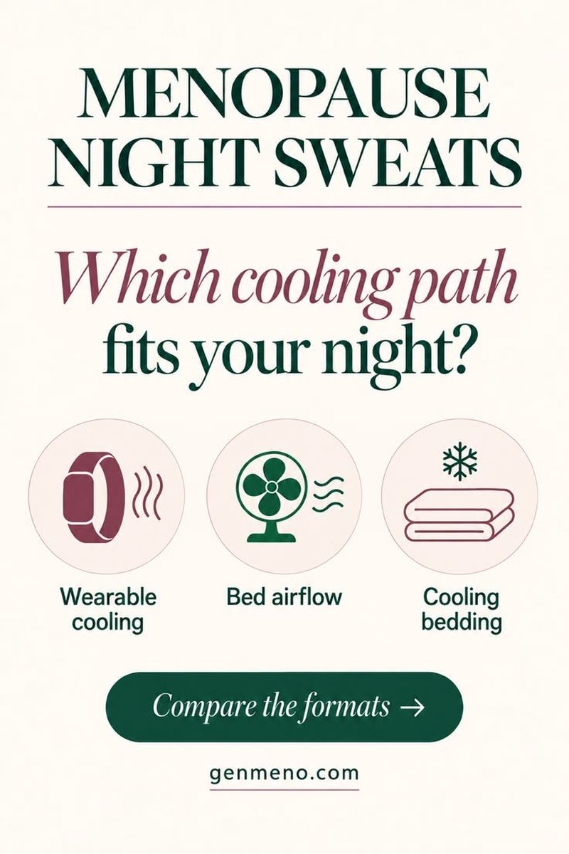 GenMeno sample: Menopause night sweats, which cooling path fits your night?